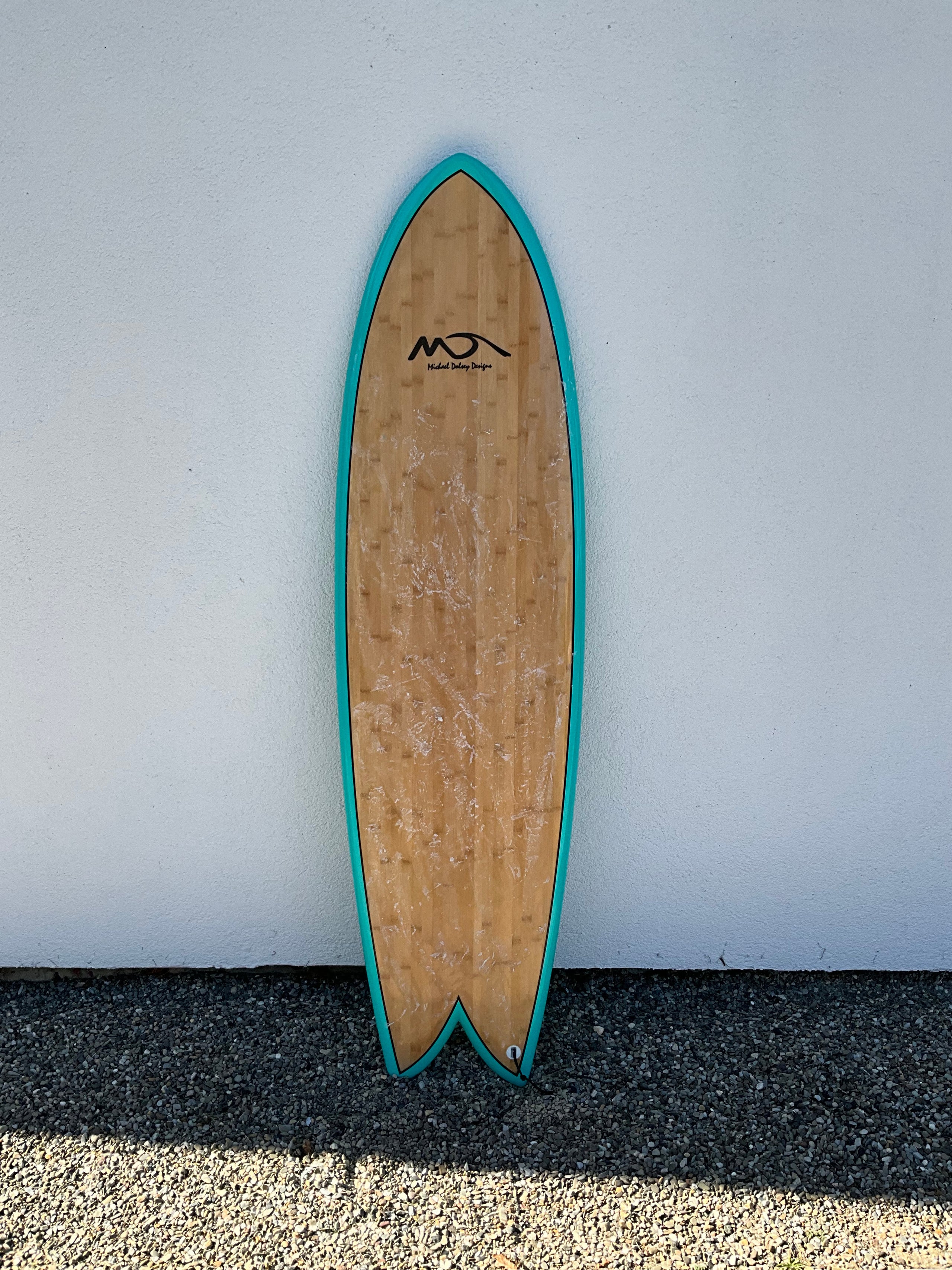 Epoxy fish surfboard top
